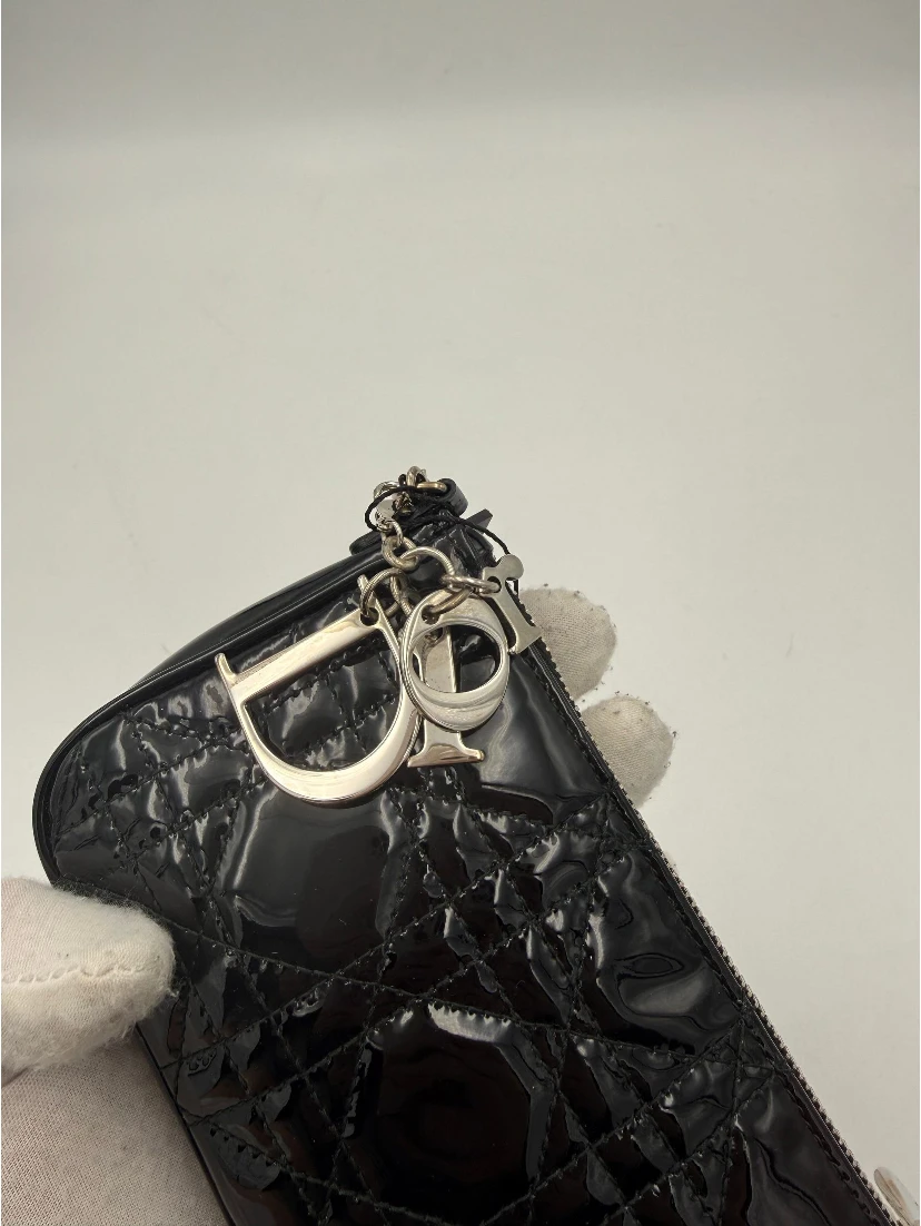 DIOR Lady Dior Cannage Patent Pouch