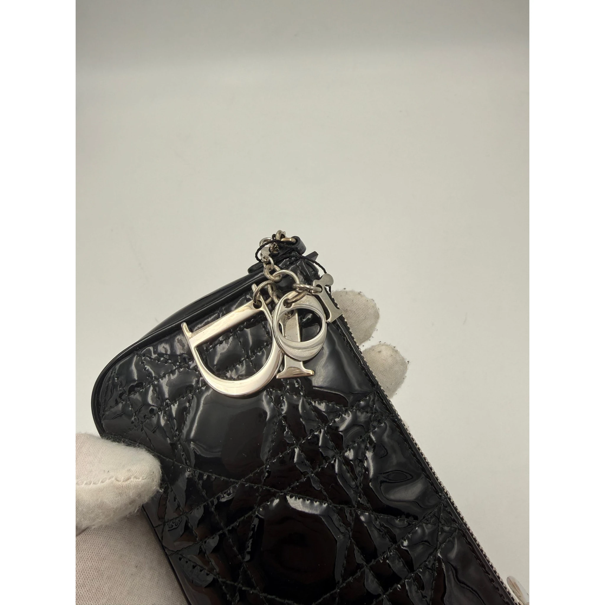 DIOR Lady Dior Cannage Patent Pouch