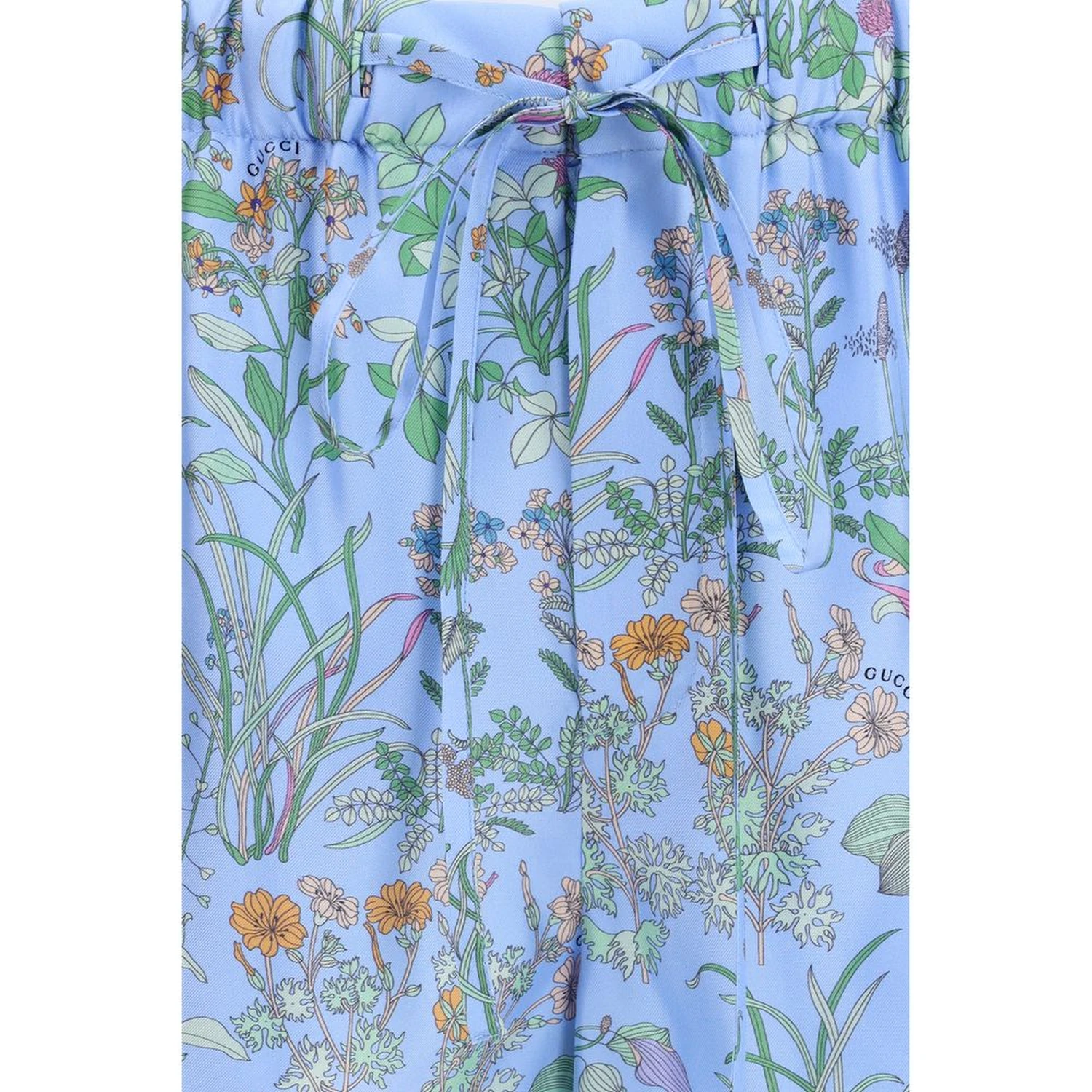 Blue Silk Shorts