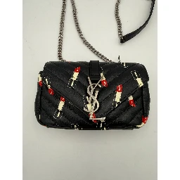 SAINT LAURENT MINI COLLEGE Lip Stick Handbag