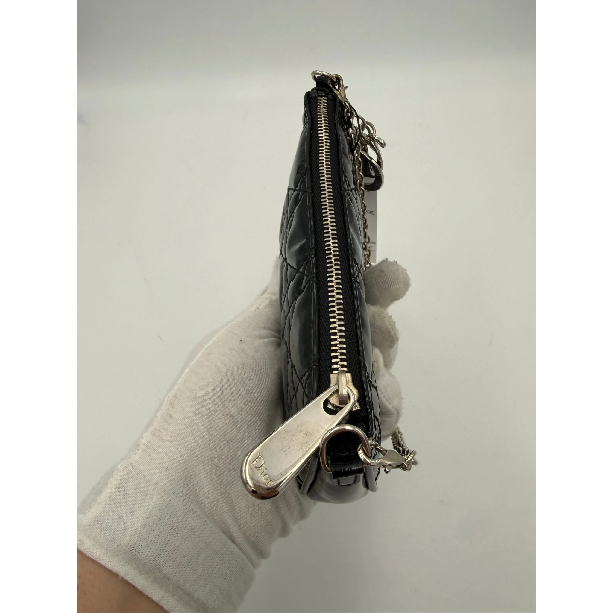 DIOR Lady Dior Cannage Patent Pouch