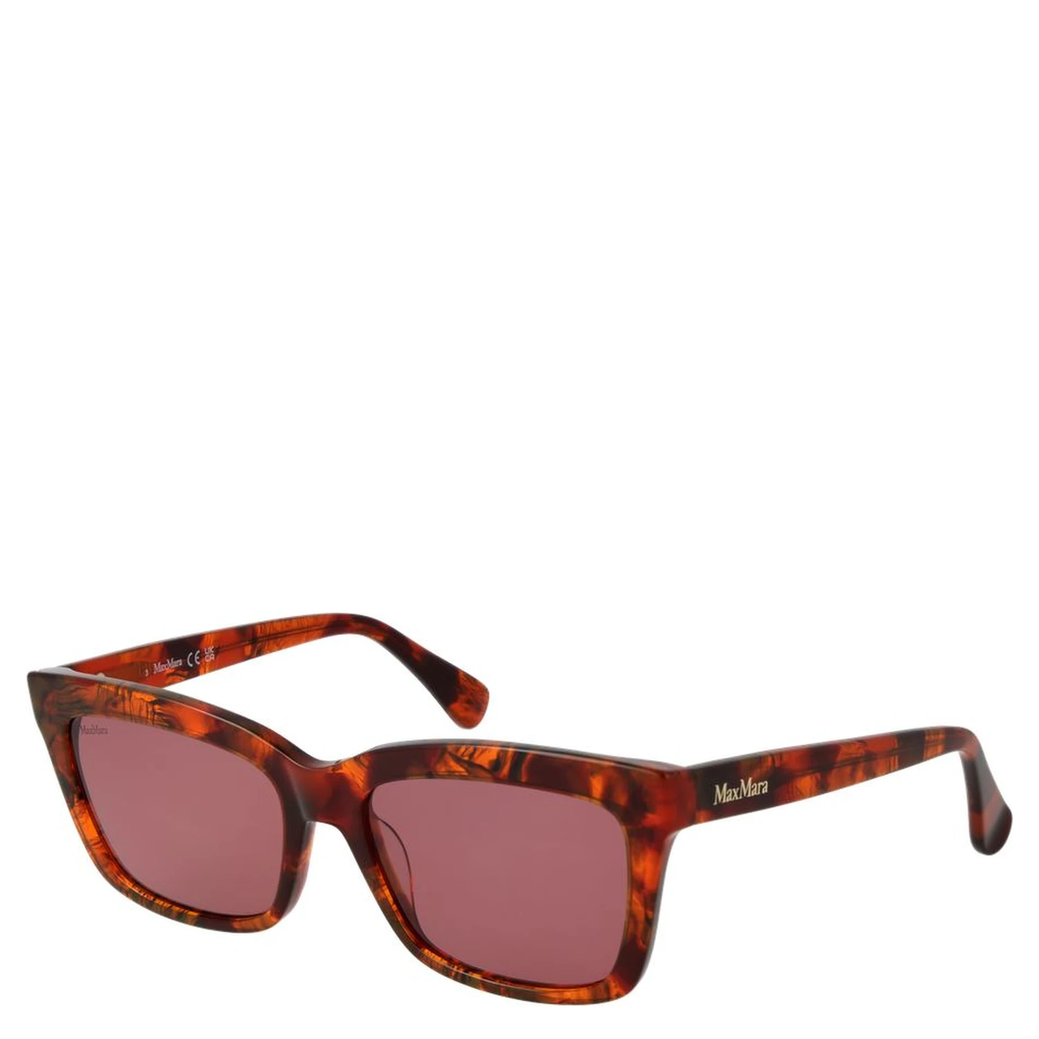 نظارات شمسية بلاستيكية بنية اللون