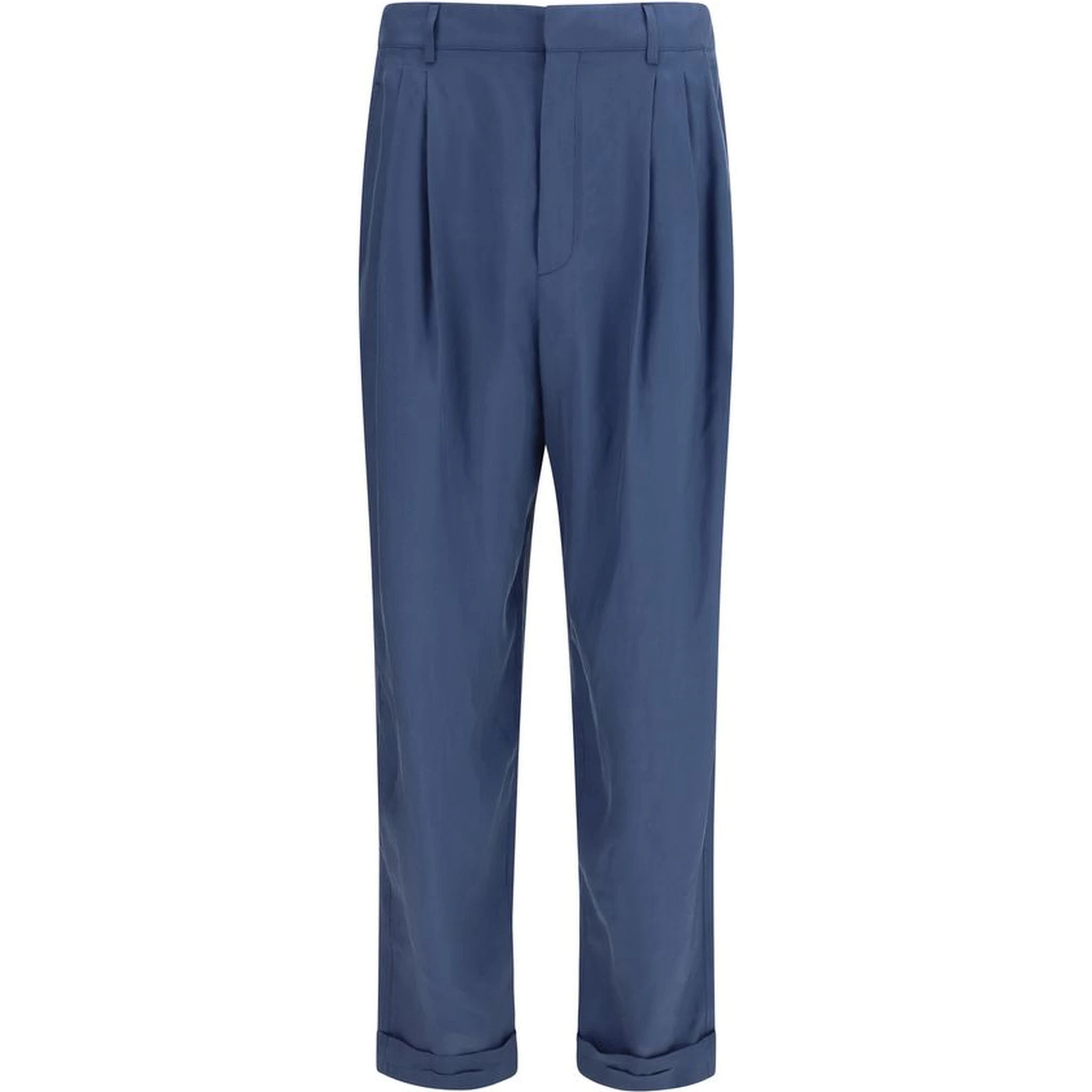 Blue Silk Dress Pants