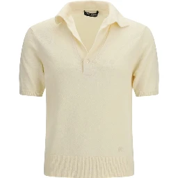 Beige Cotton Polo Shirt