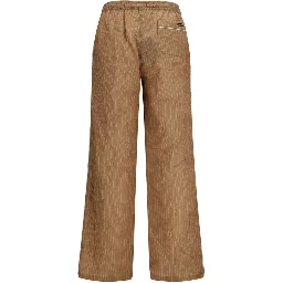 Brown Linen Casual Pants