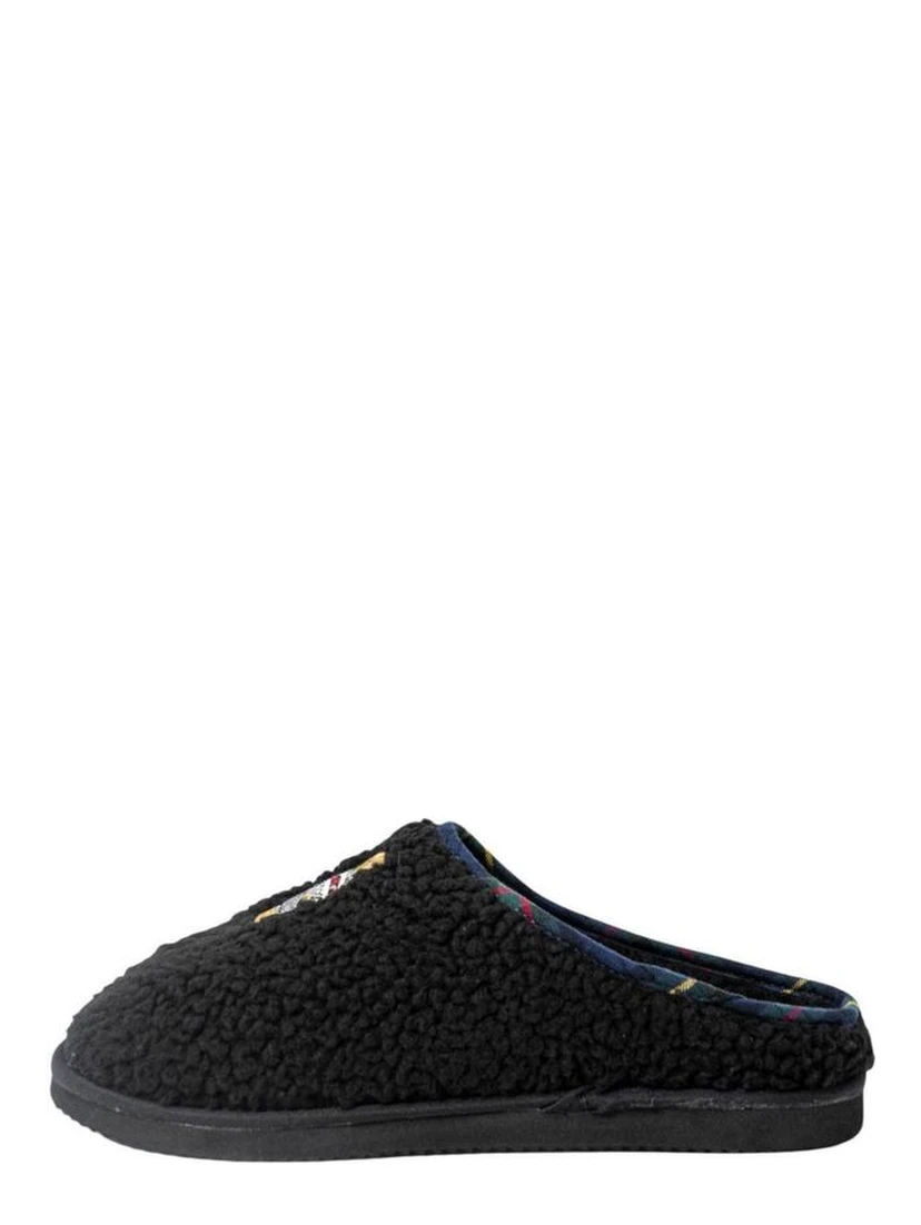 Black Cotton Slippers