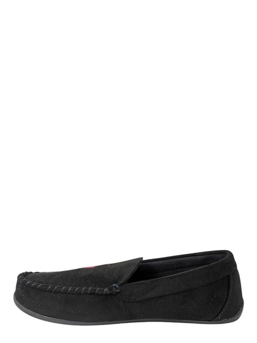 Black Faux Fur Slippers