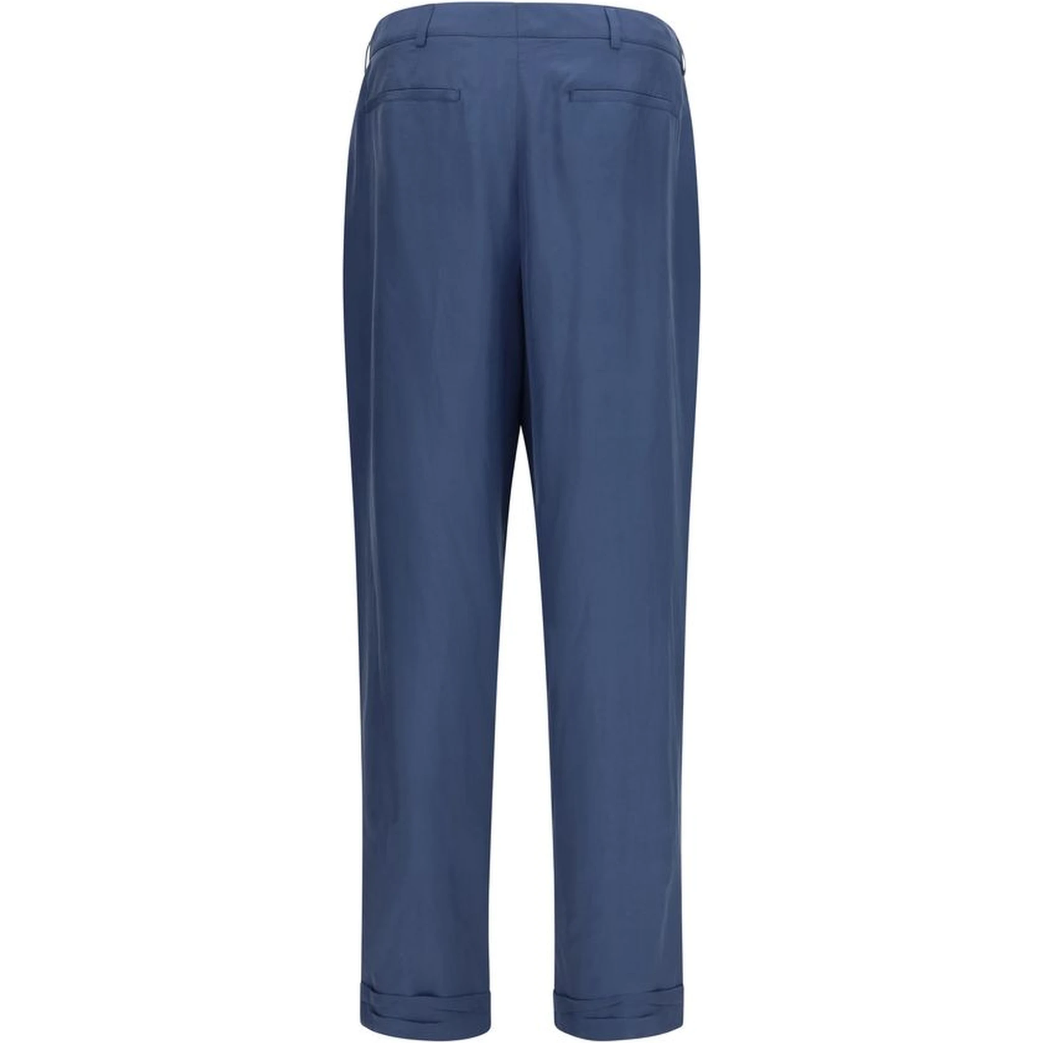 Blue Silk Dress Pants