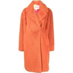 Orange Faux Fur Coat