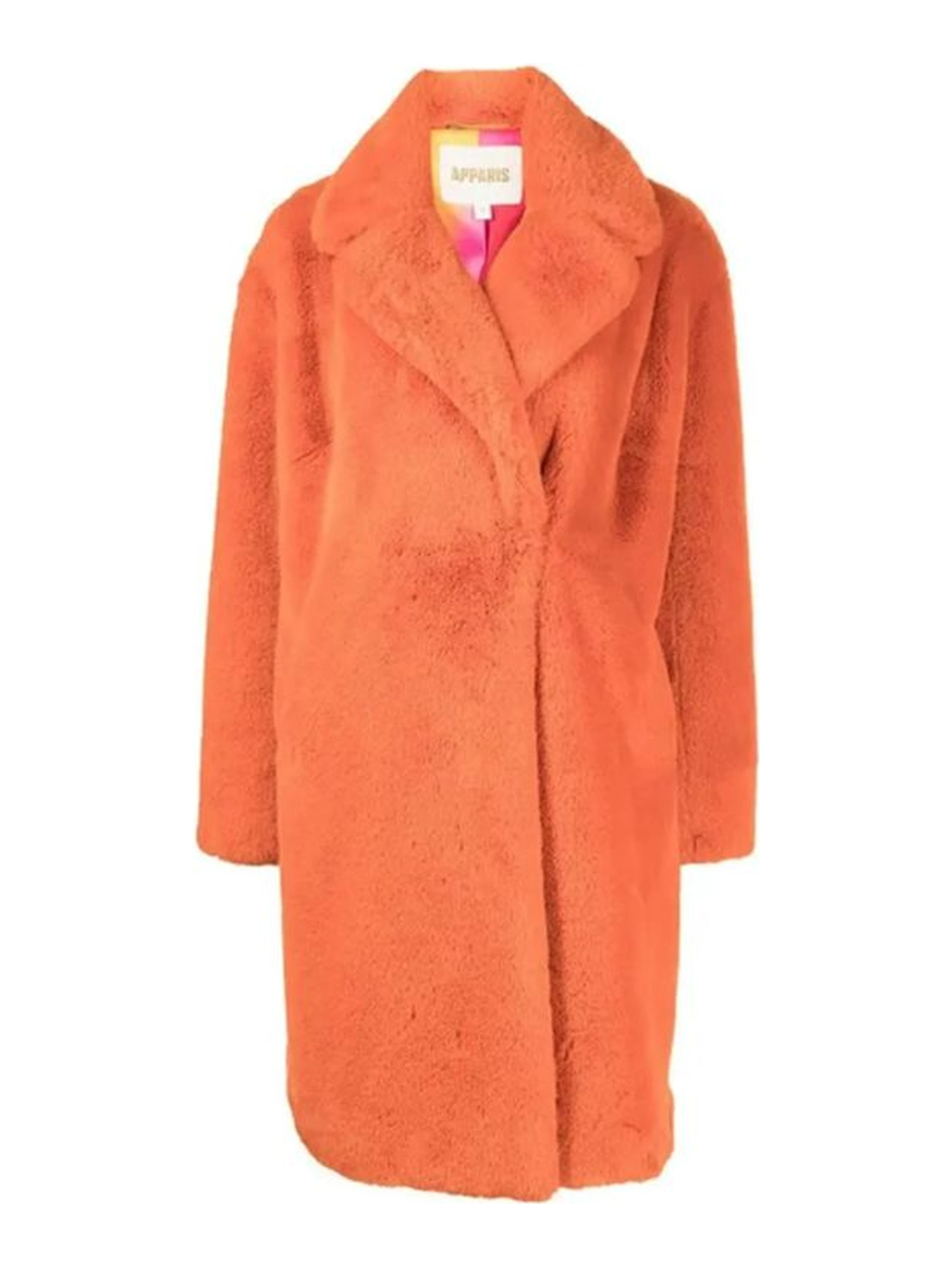Orange Faux Fur Coat