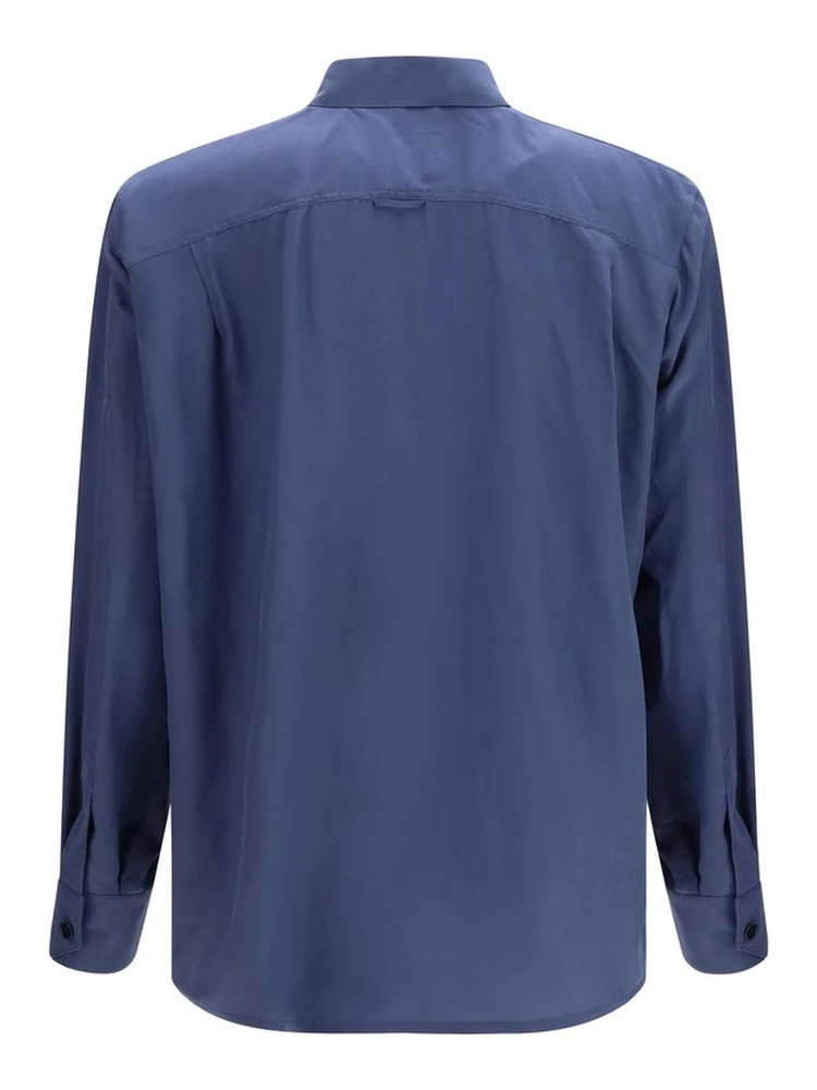 Blue Viscose Dress Shirt alternative