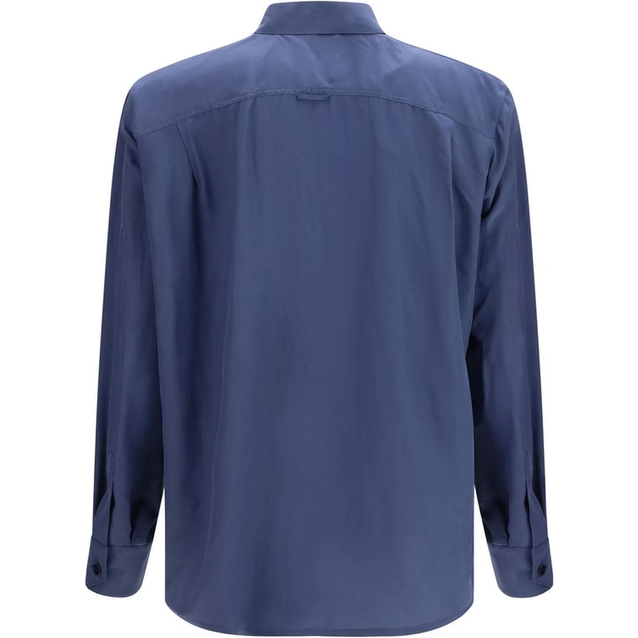 Blue Viscose Dress Shirt