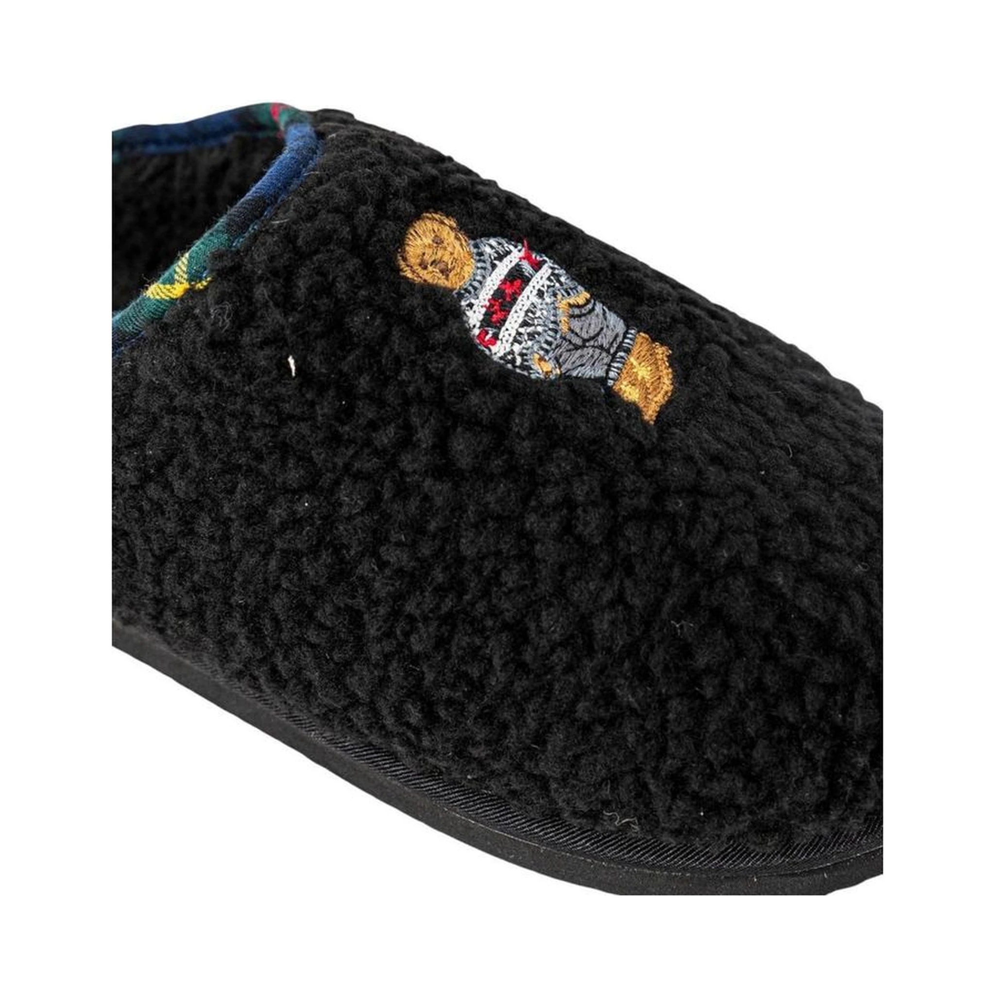 Black Cotton Slippers