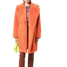 Orange Faux Fur Coat