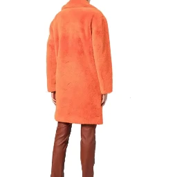 Orange Faux Fur Coat