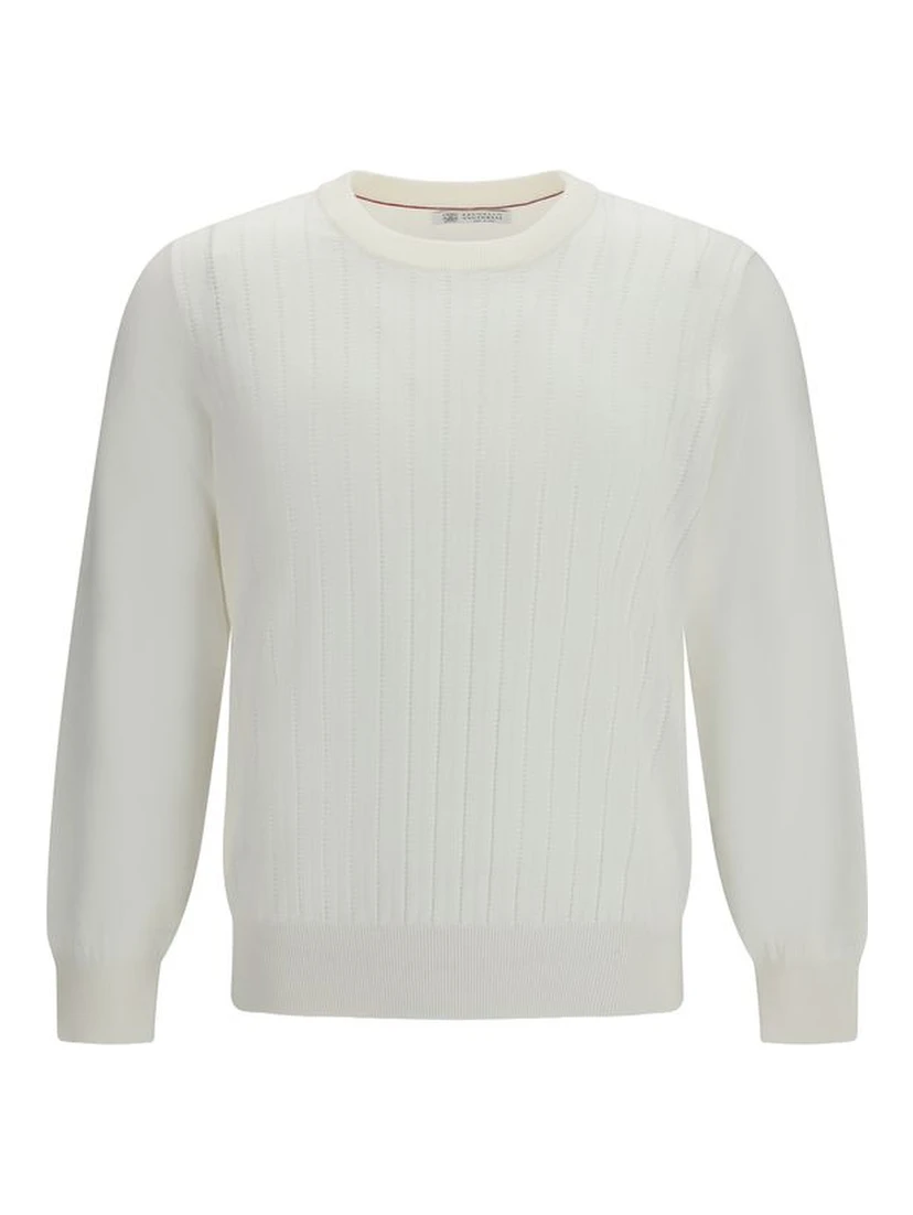 White Cotton Sweatshirt