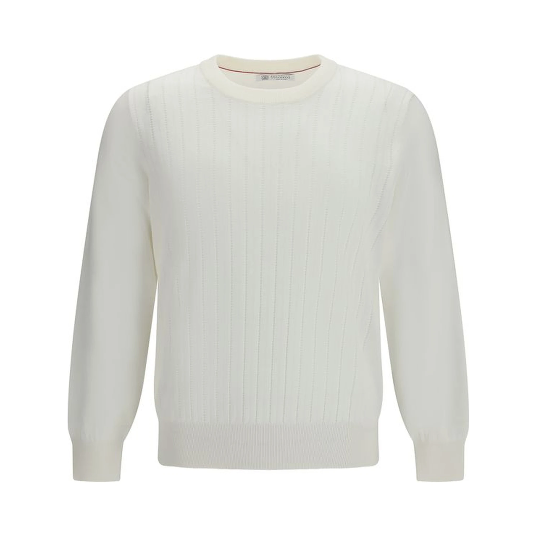 سويت شيرت قطني أبيض