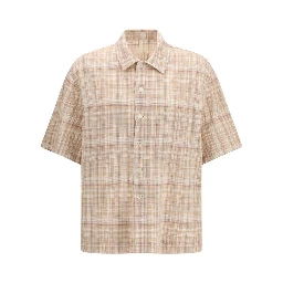 Orange Cotton Pattern Shirt