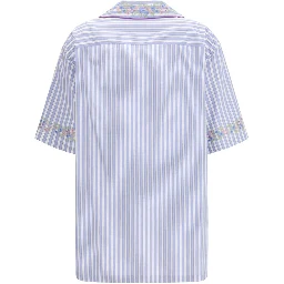 Blue Cotton Pattern Shirt