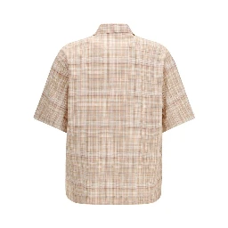 Orange Cotton Pattern Shirt