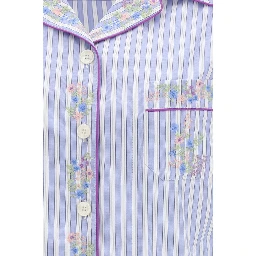 Blue Cotton Pattern Shirt
