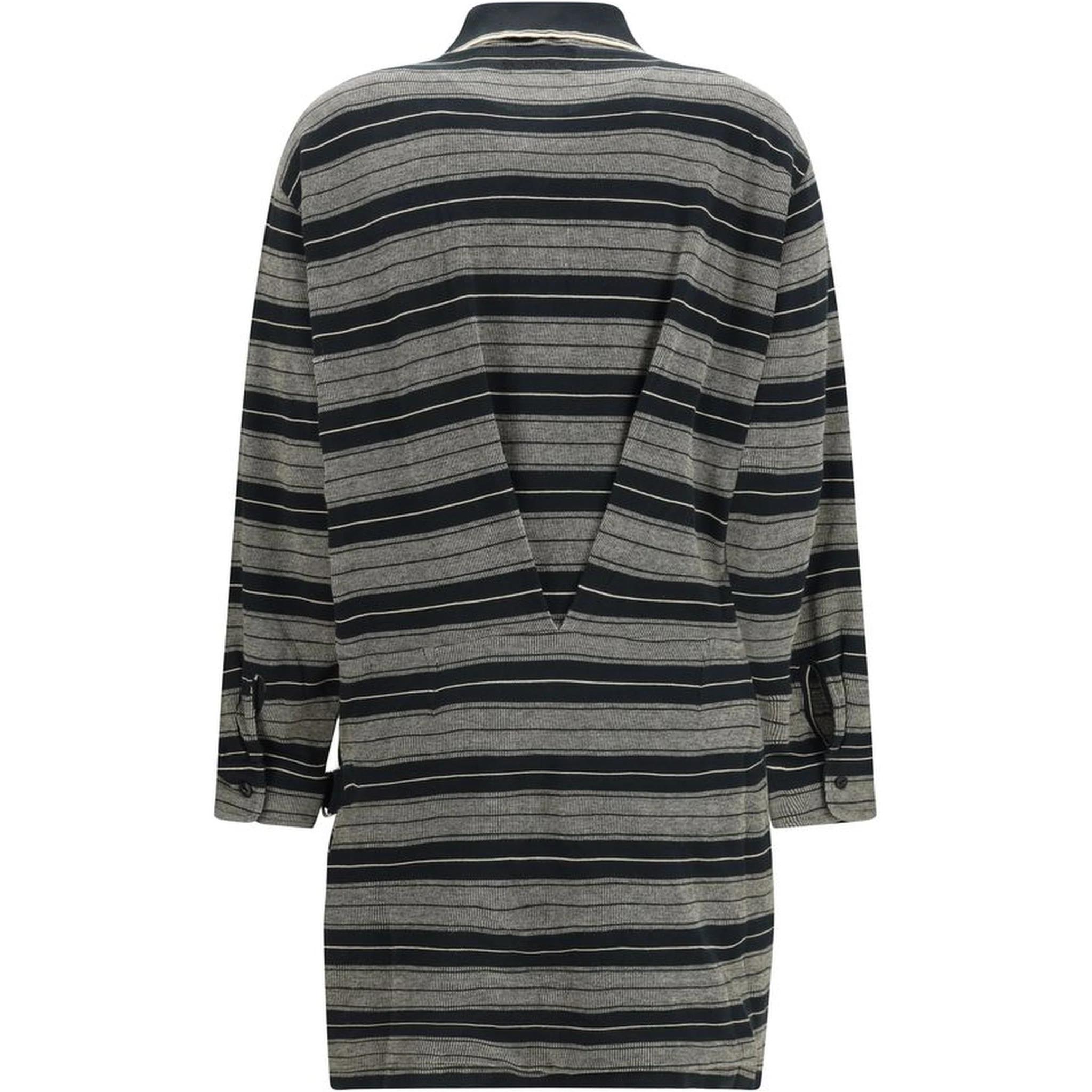 Gray Cotton Casual Dress