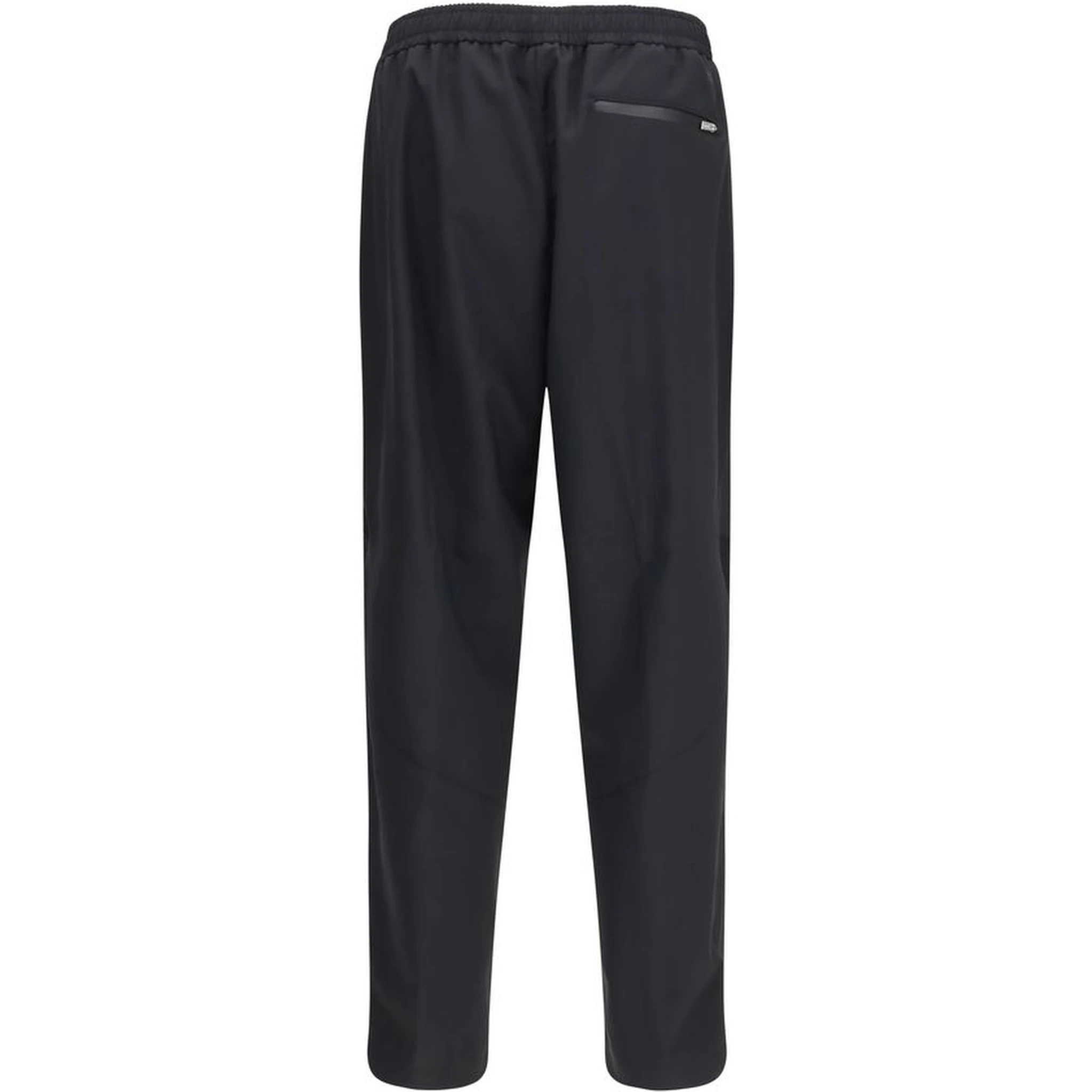 Black Polyester Casual Pants
