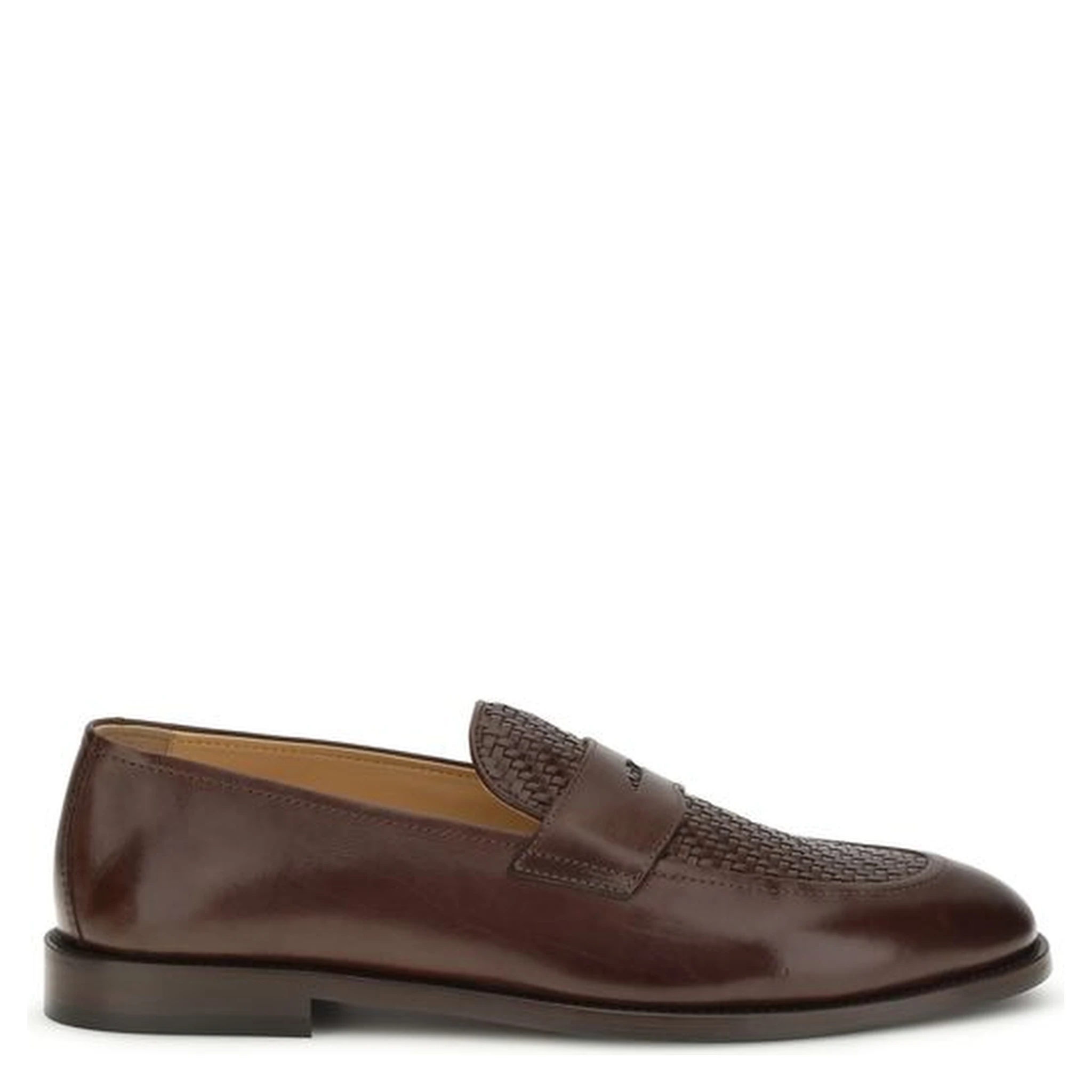 Brown Calf Leather Bos Taurus Slip-On Loafers