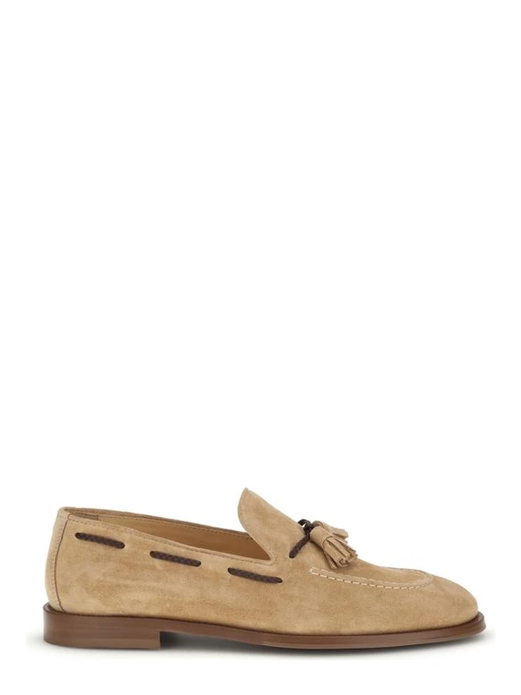 Brown Calf Leather Bos Taurus Slip-On Loafers