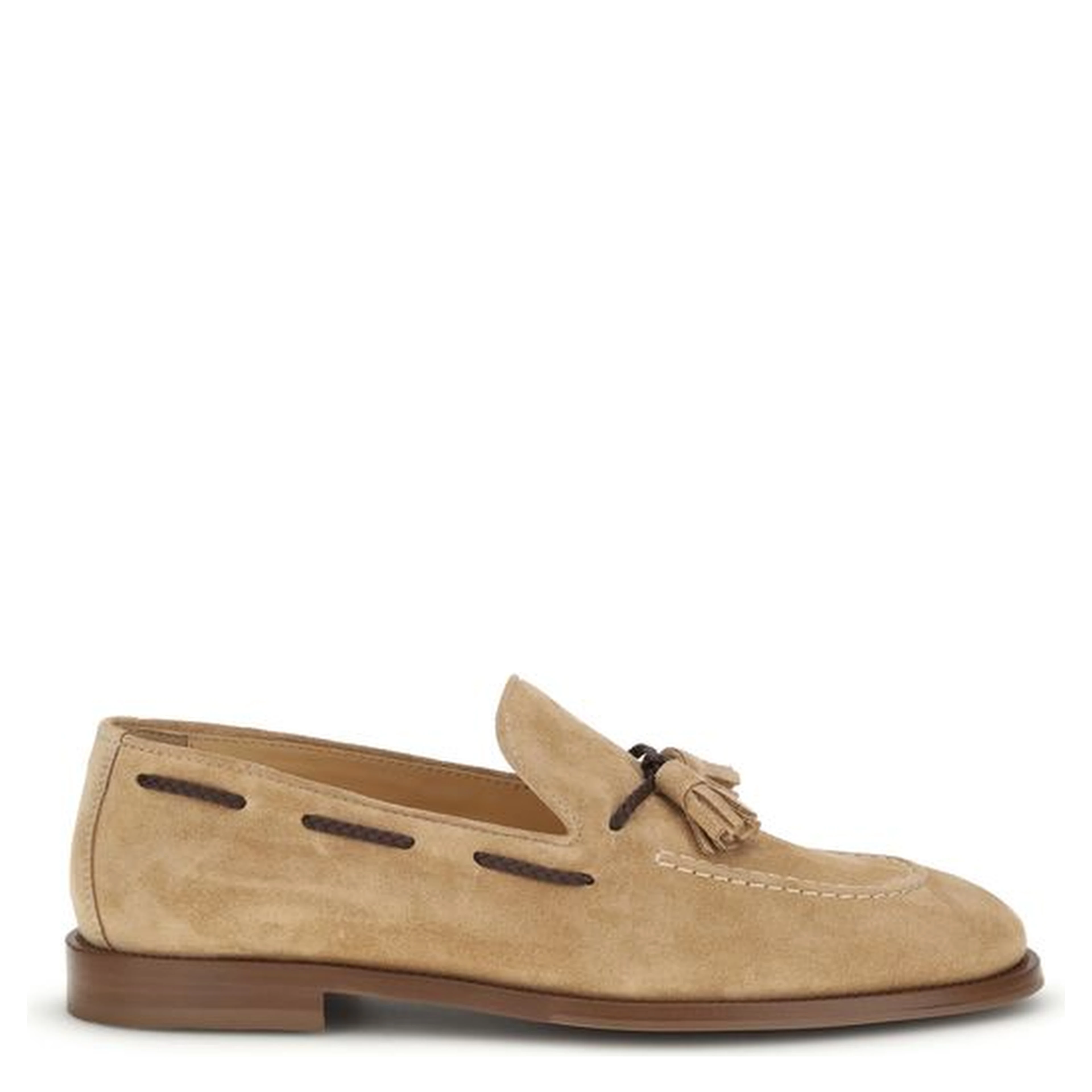 Brown Calf Leather Bos Taurus Slip-On Loafers