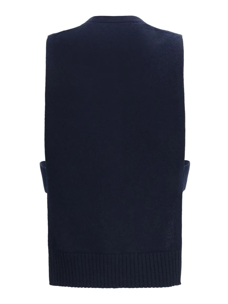 Blue Cashmere Sleeveles Sweater alternative