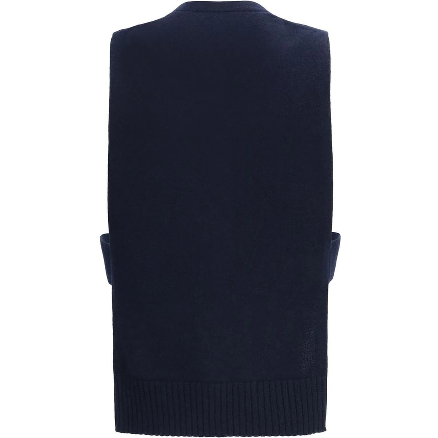 Blue Cashmere Sleeveles Sweater