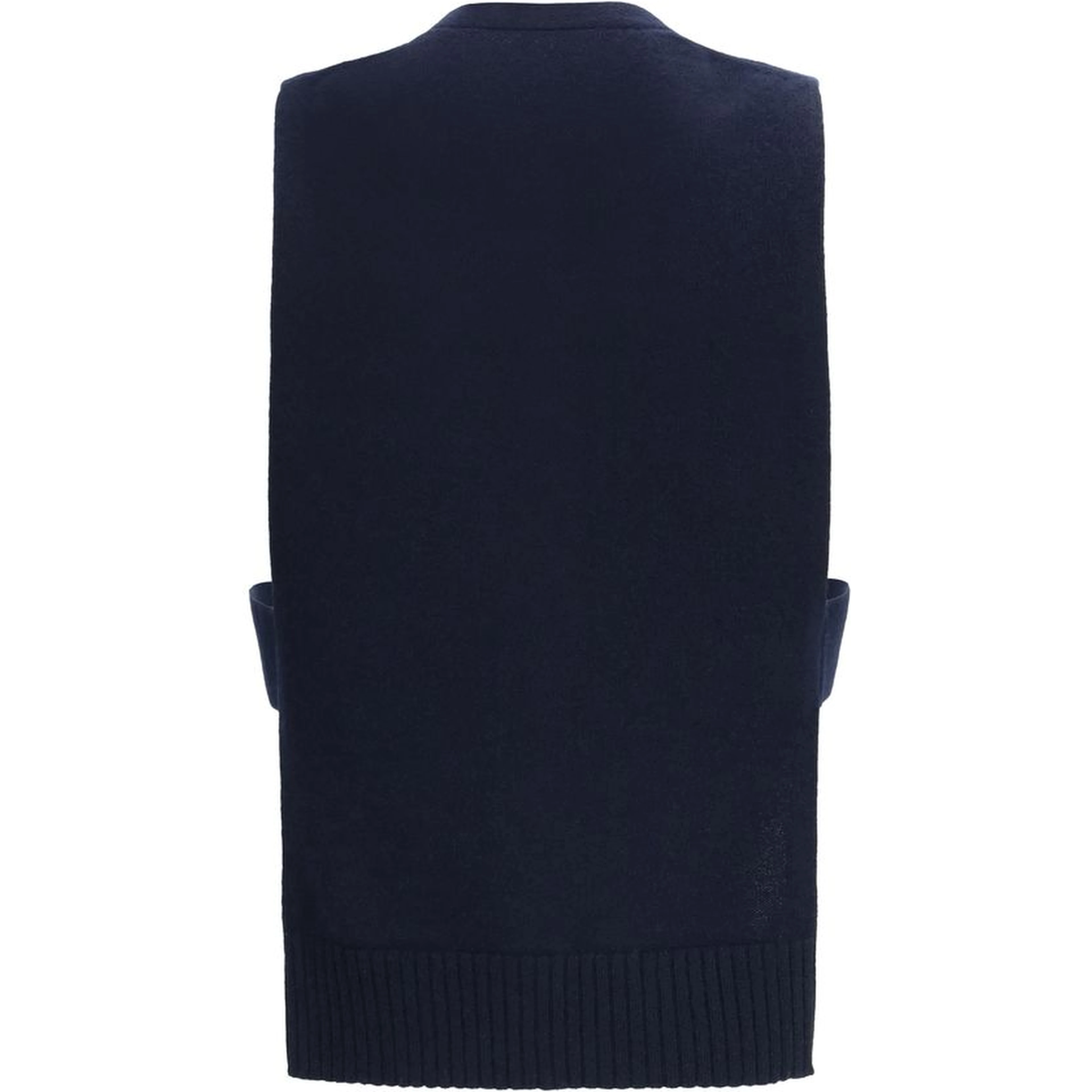 Blue Cashmere Sleeveles Sweater