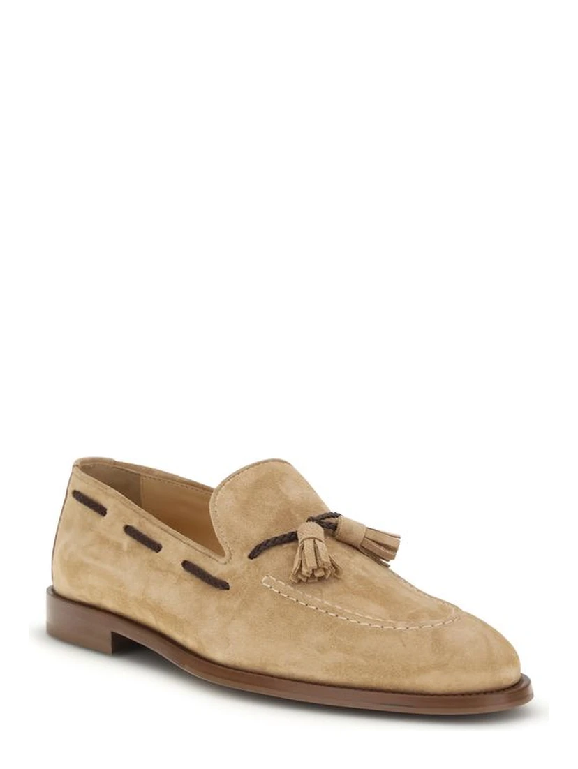 Brown Calf Leather Bos Taurus Slip-On Loafers
