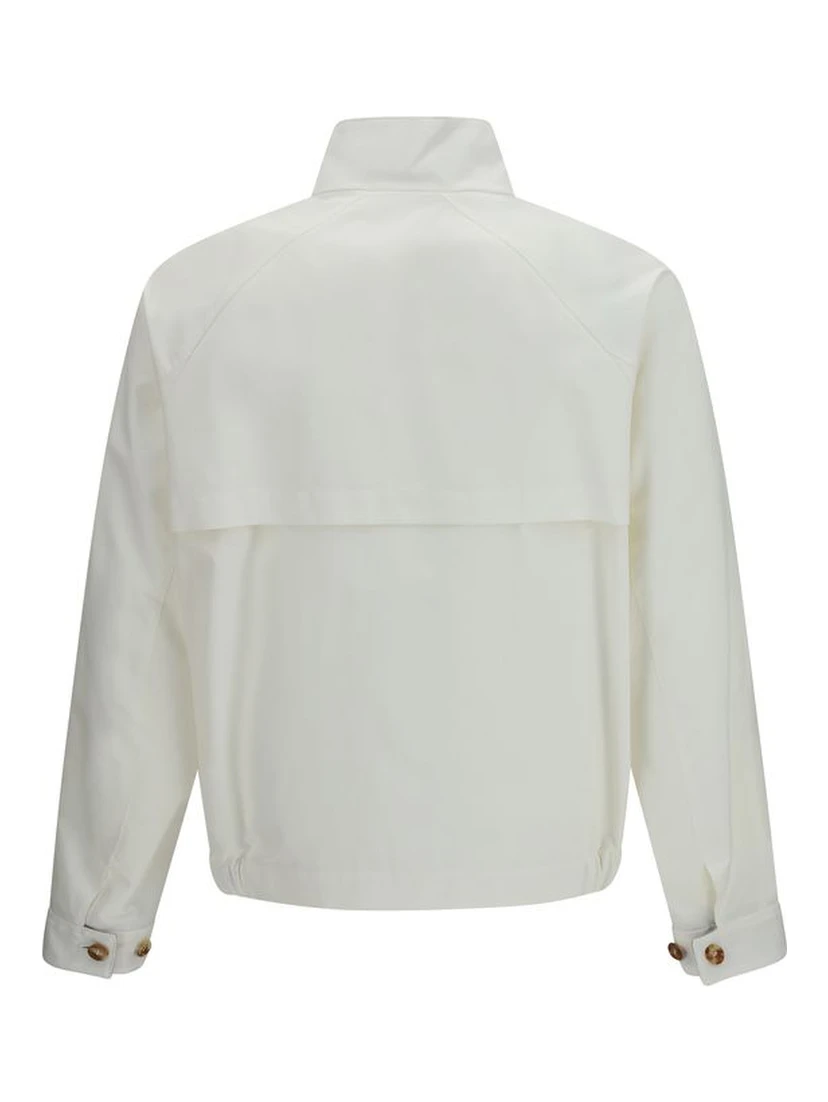 White Cotton Full-Length Jacket