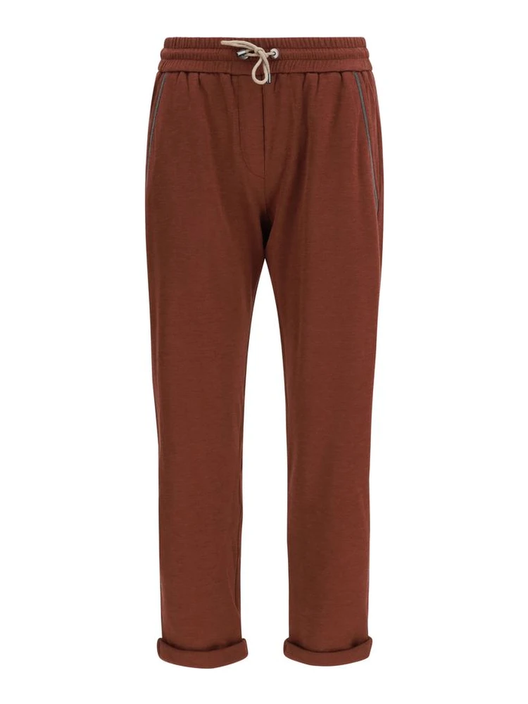 Bordeaux Cotton Casual Pants