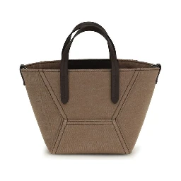 Beige Fabric Shoulder Bag