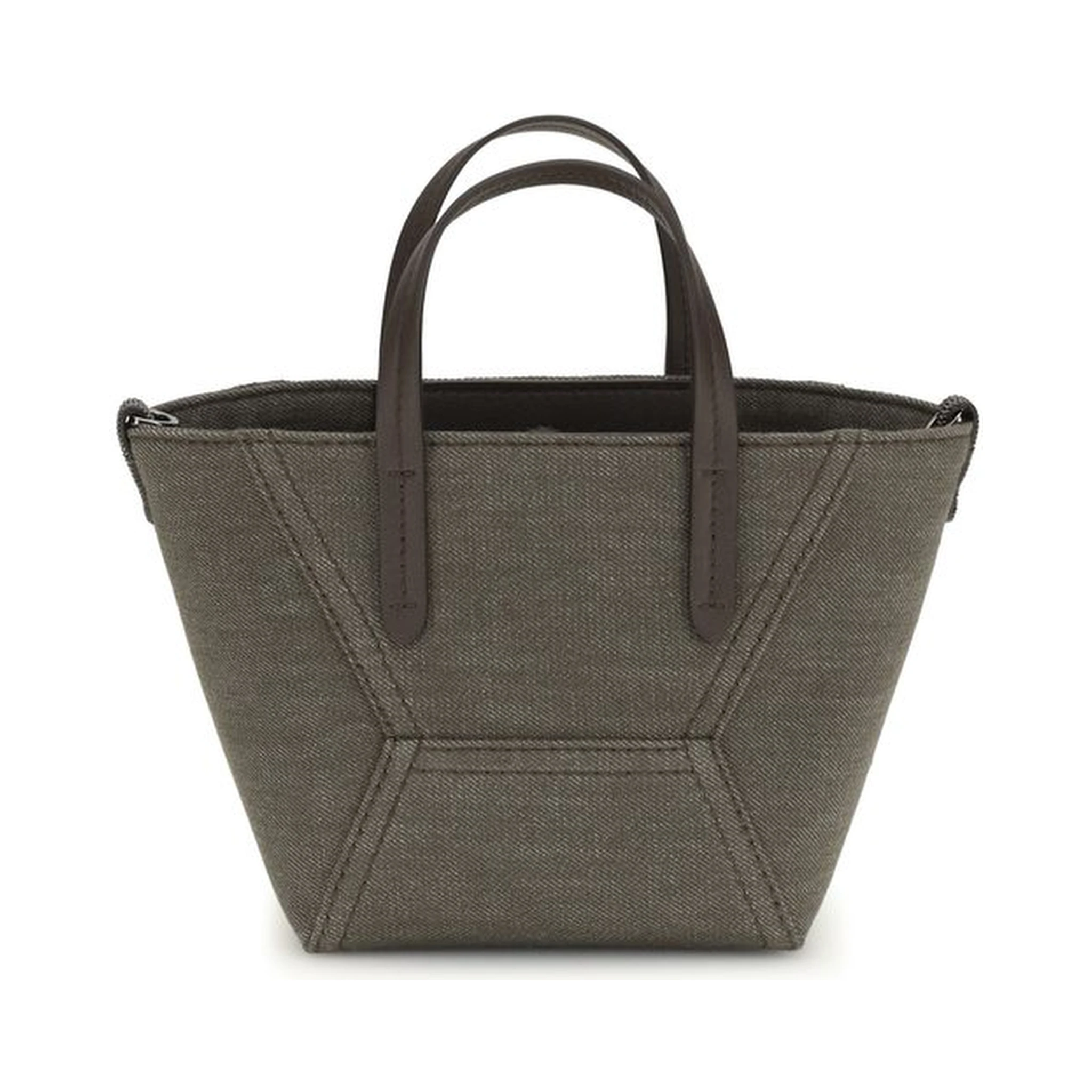 Bicolor Fabric Shoulder Bag