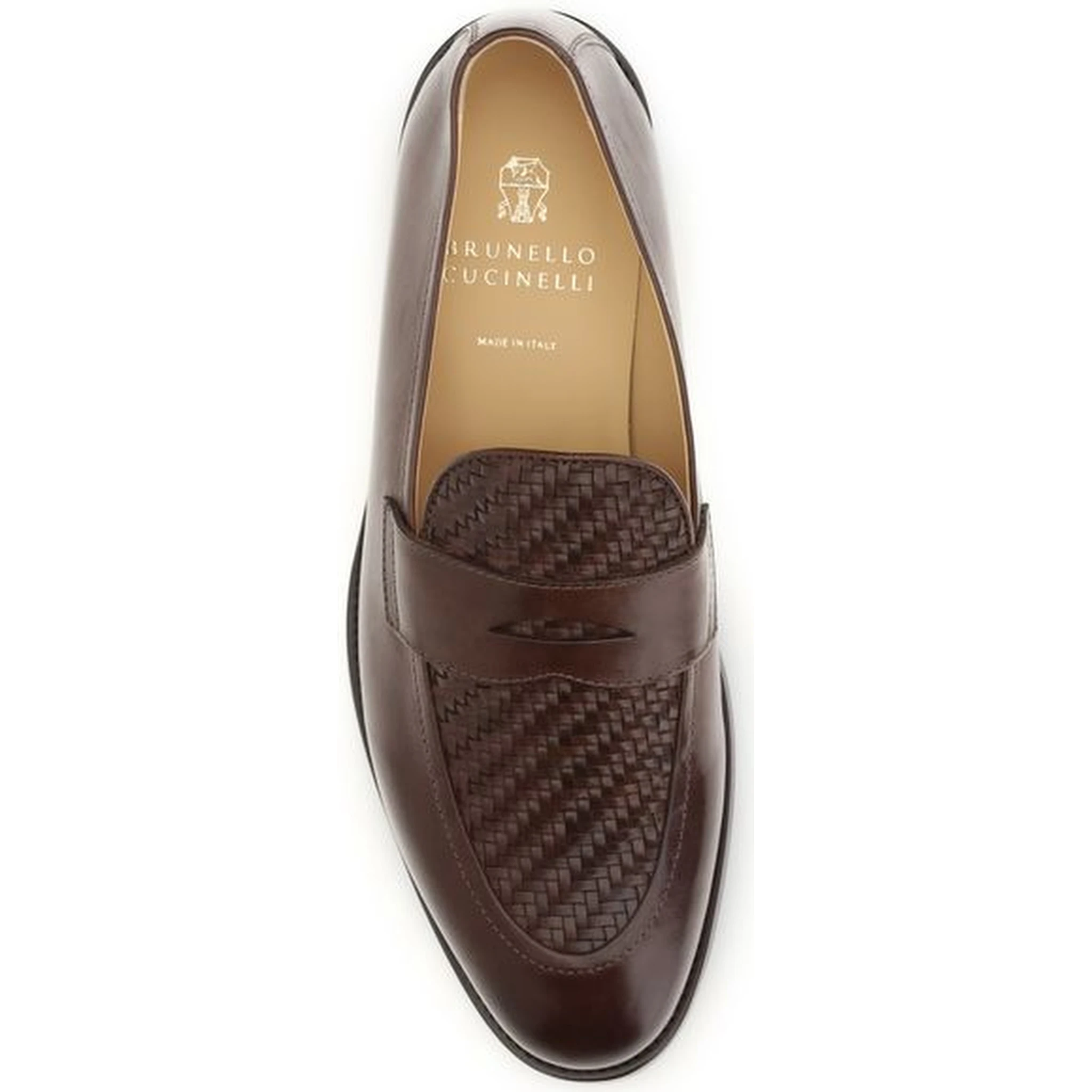 Brown Calf Leather Bos Taurus Slip-On Loafers