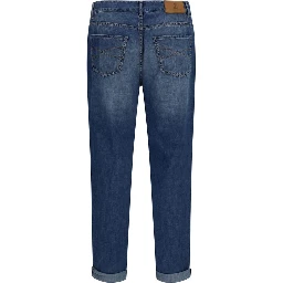 Blue Cotton Relaxed Fit Jeans