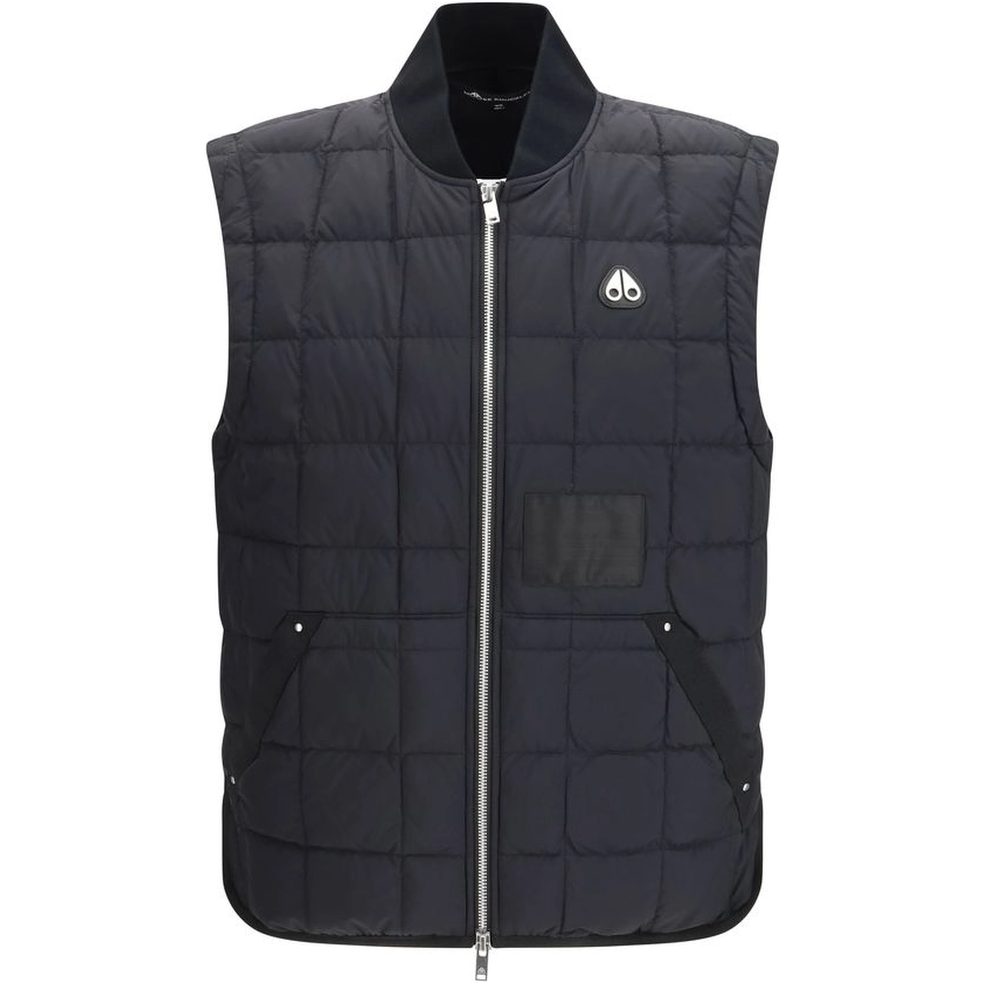 Black Nylon Sleveless Jacket