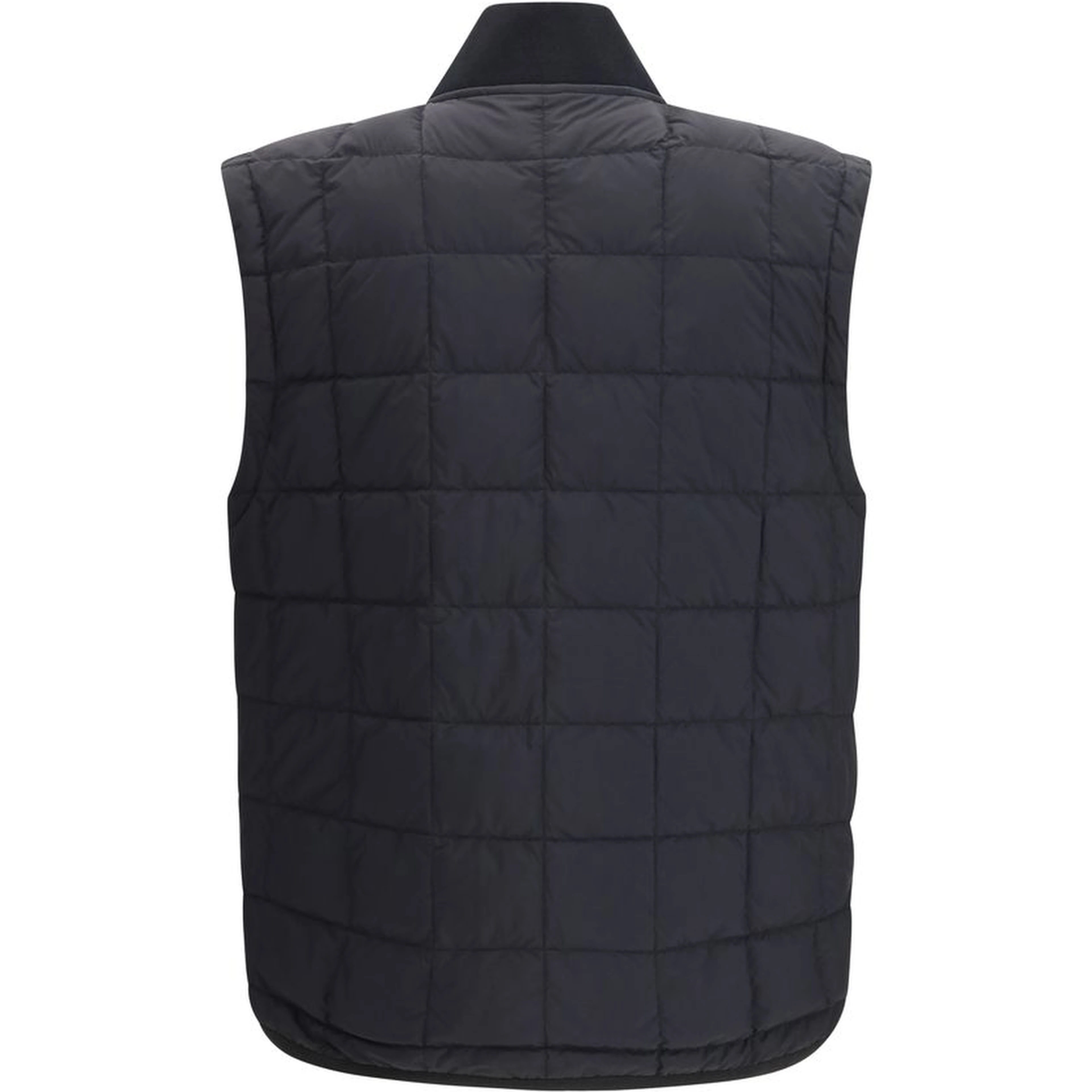 Black Nylon Sleveless Jacket
