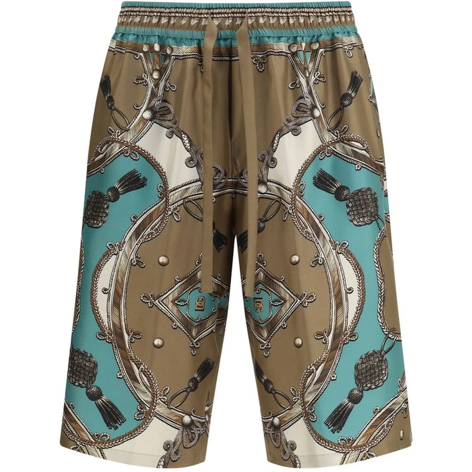 Multicolor Silk Cargo Shorts