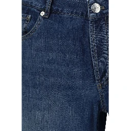 Blue Cotton Relaxed Fit Jeans