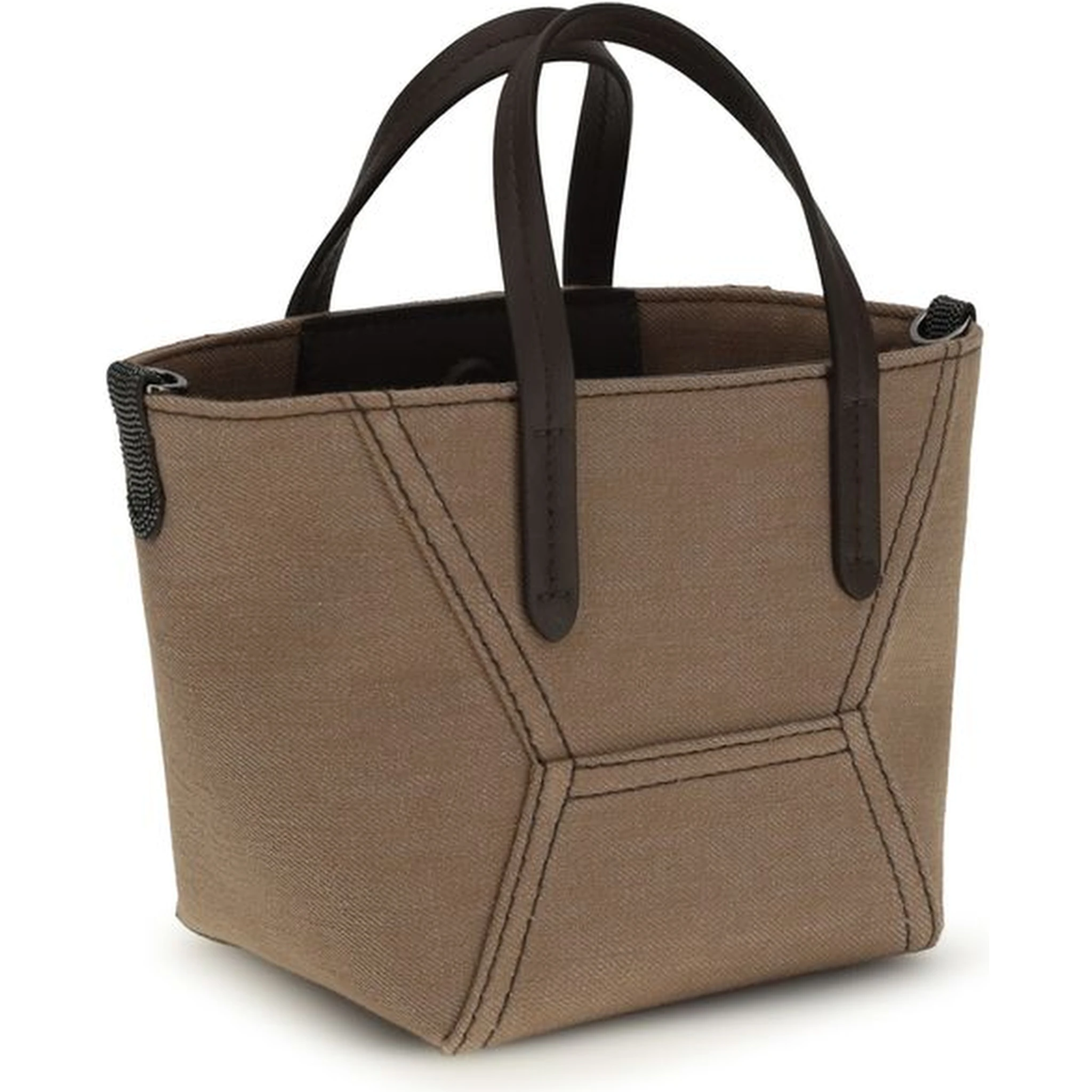 Beige Fabric Shoulder Bag