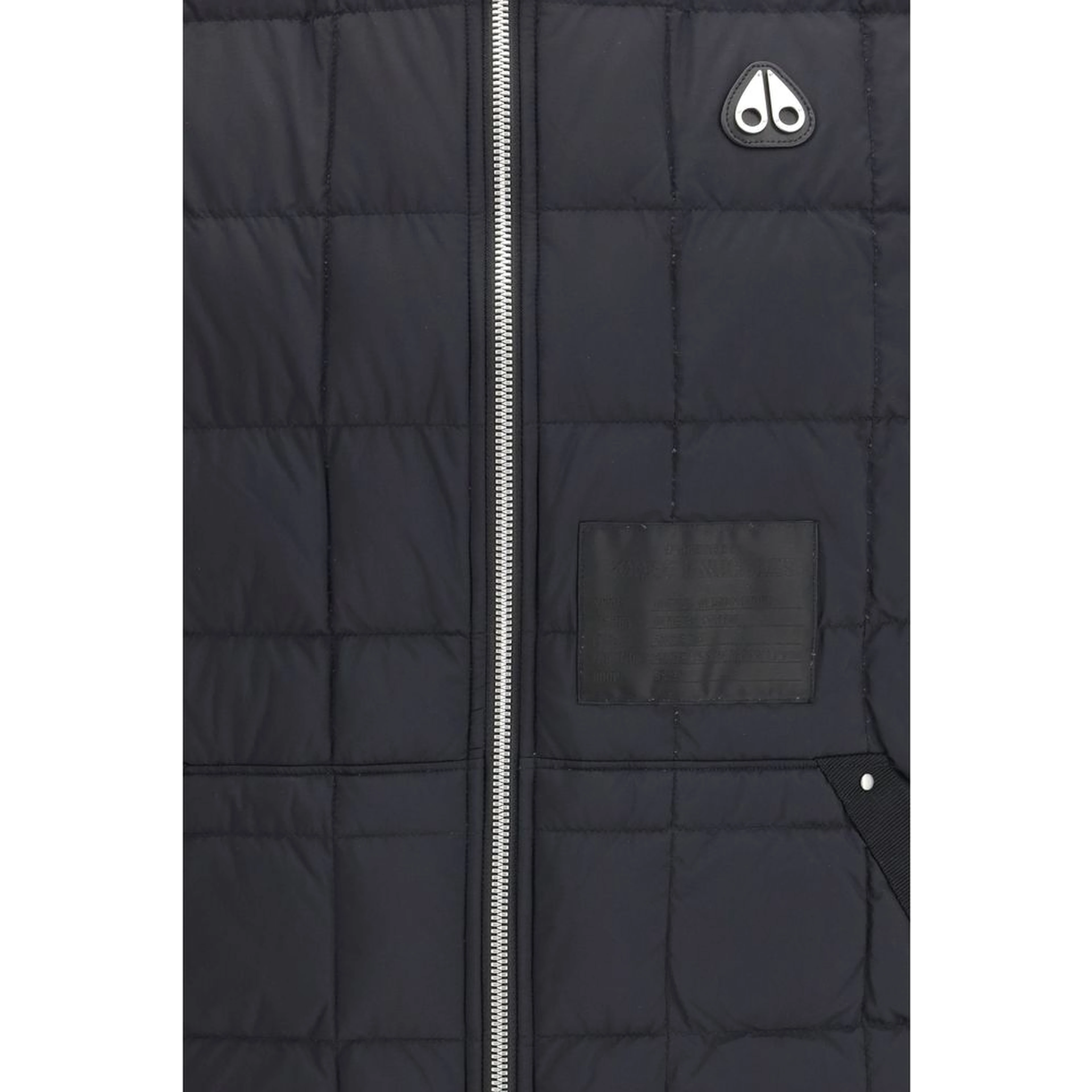 Black Nylon Sleveless Jacket