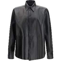 Black Leather Dress Shirt