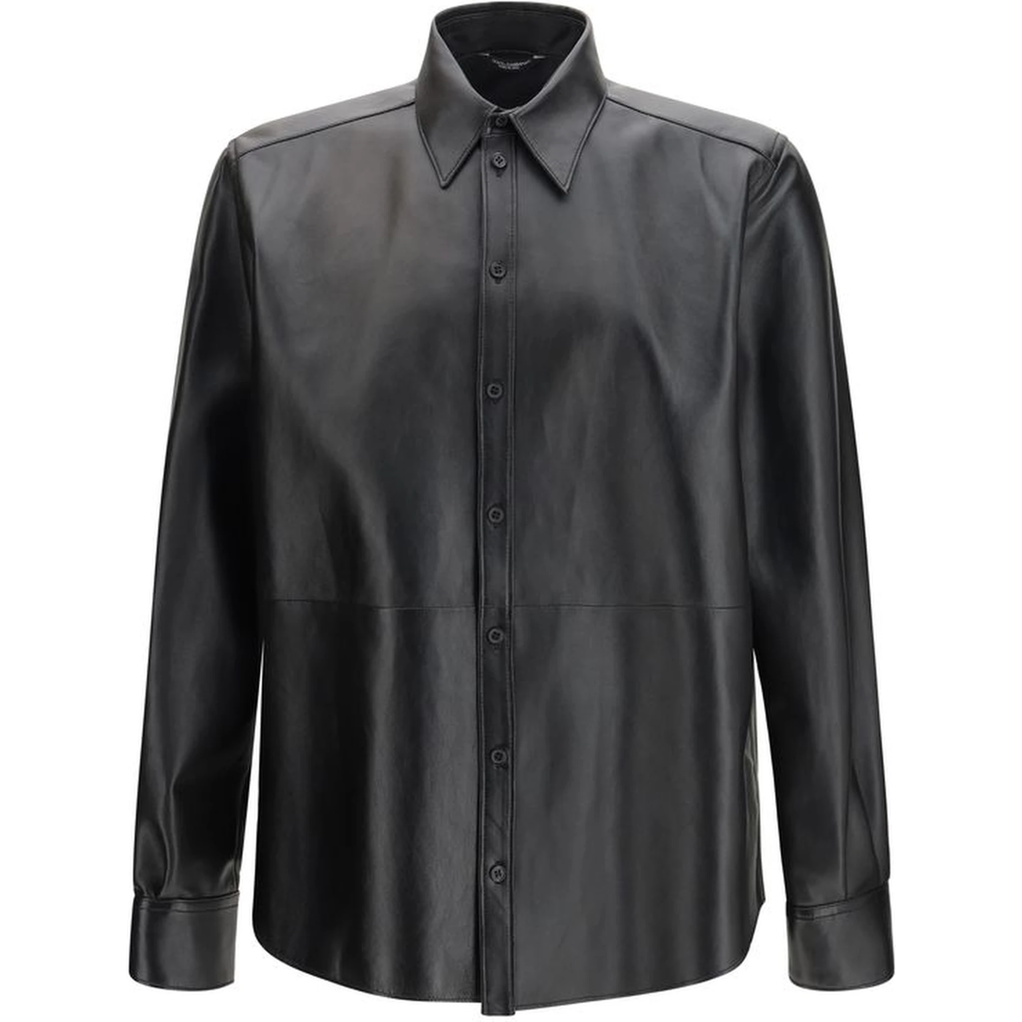 Black Leather Dress Shirt