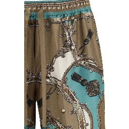 Multicolor Silk Cargo Shorts