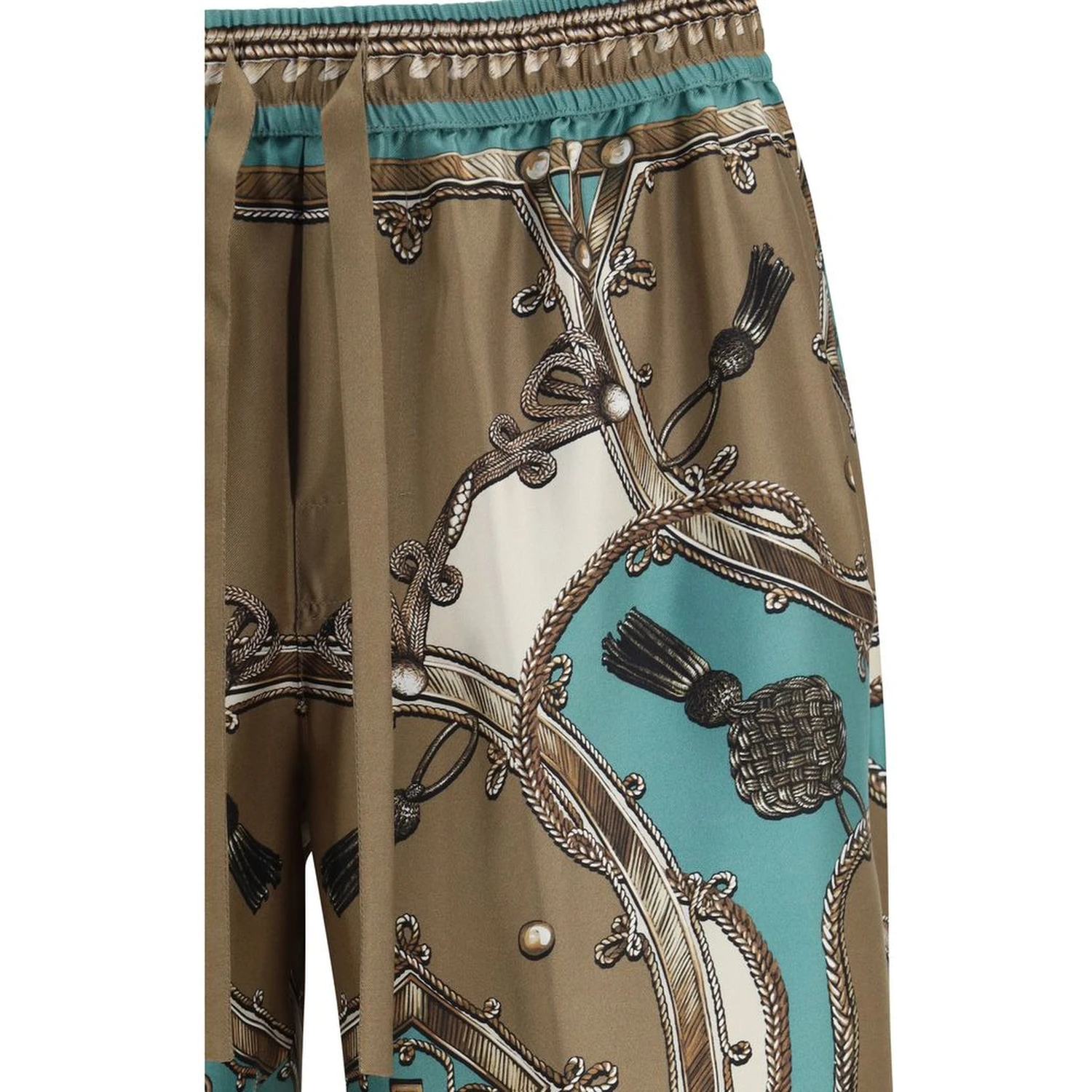 Multicolor Silk Cargo Shorts
